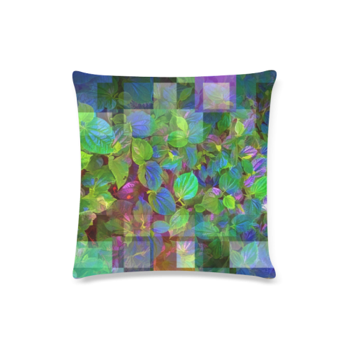 Foliage Patchwork #10 - Jera Nour Custom Zippered Pillow Case 16"x16"(Twin Sides)