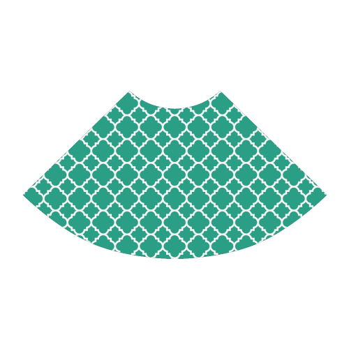 emerald green white quatrefoil classic pattern Atalanta Sundress (Model D04)