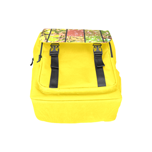Foliage Patchwork #5 Yellow - Jera Nour Casual Shoulders Backpack (Model 1623)