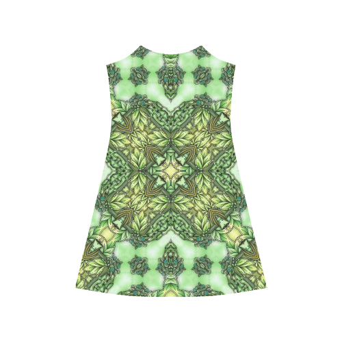 Mandy Green - Forest Garden pattern Alcestis Slip Dress (Model D05)