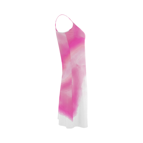 pink watercolor abstract art Alcestis Slip Dress (Model D05)