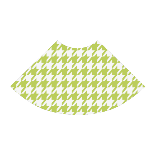 spring green and white houndstooth classic pattern Atalanta Sundress (Model D04)