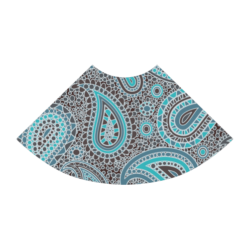 blue paisley mosaic design Atalanta Sundress (Model D04)