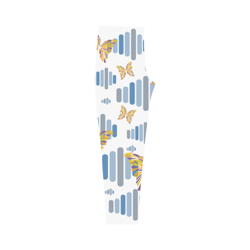 Butterflies with stripes Capri Legging (Model L02)