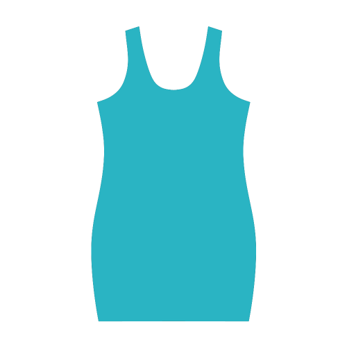 Scuba Blue Color Accent Medea Vest Dress (Model D06)