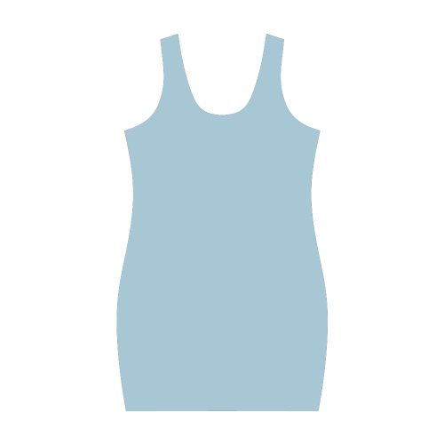 Aquamarine Color Accent Medea Vest Dress (Model D06)