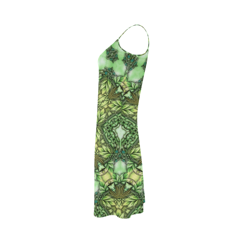 Mandy Green - Forest Garden pattern Alcestis Slip Dress (Model D05)