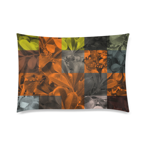Foliage Patchwork #9 - Jera Nour Custom Zippered Pillow Case 20"x30"(Twin Sides)