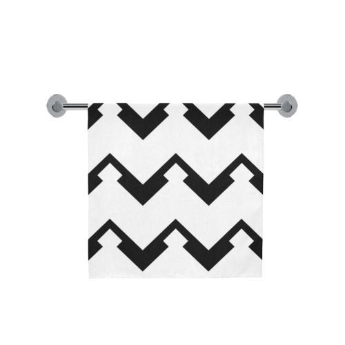 Chevron black and white  1 Bath Towel 30"x56"