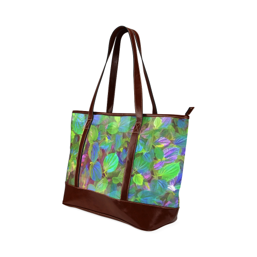 Foliage Patchwork #10 - Jera Nour Tote Handbag (Model 1642)