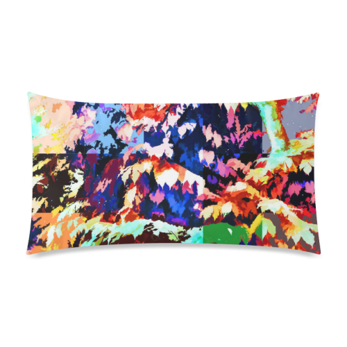 Foliage Patchwork #7 - Jera Nour Rectangle Pillow Case 20"x36"(Twin Sides)