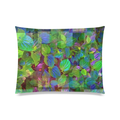 Foliage Patchwork #10 - Jera Nour Custom Zippered Pillow Case 20"x26"(Twin Sides)