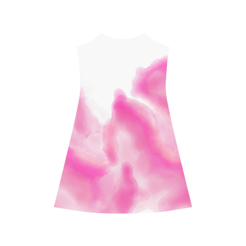 pink watercolor abstract art Alcestis Slip Dress (Model D05)