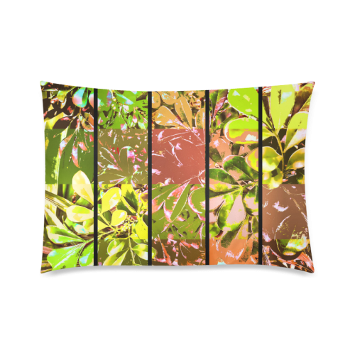Foliage Patchwork #5 - Jera Nour Custom Zippered Pillow Case 20"x30"(Twin Sides)