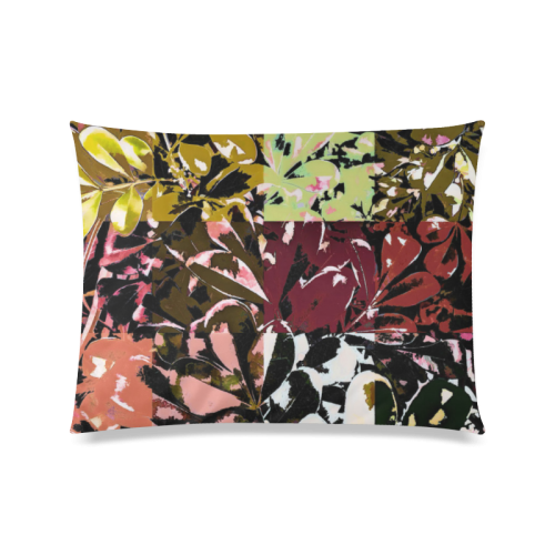 Foliage Patchwork #6 - Jera Nour Custom Zippered Pillow Case 20"x26"(Twin Sides)