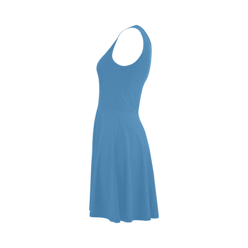 Azure Blue Color Accent Atalanta Sundress (Model D04)