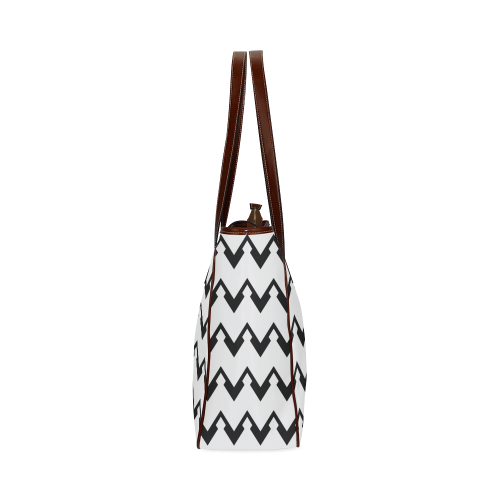 Chevron black and white  1 Classic Tote Bag (Model 1644)