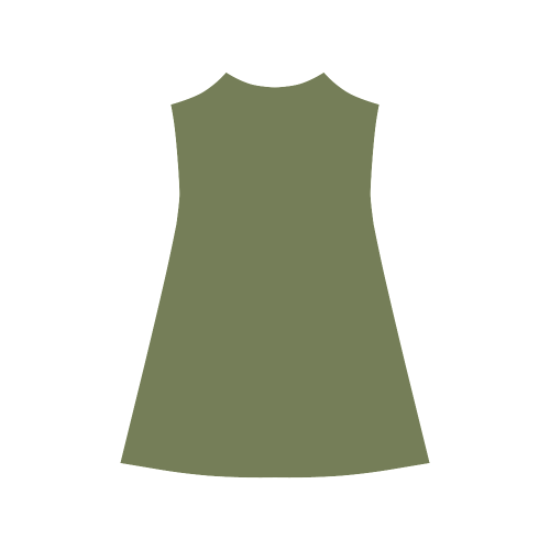 Cedar Green Color Accent Alcestis Slip Dress (Model D05)