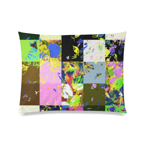 Foliage Patchwork #3 - Jera Nour Custom Zippered Pillow Case 20"x26"(Twin Sides)
