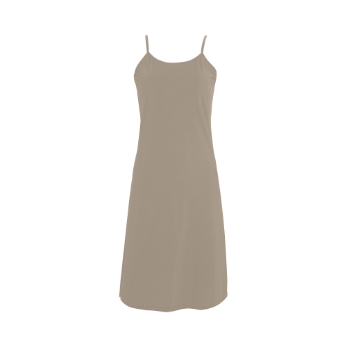 Champagne Beige Color Accent Alcestis Slip Dress (Model D05)