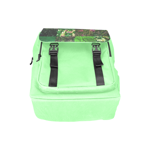 Foliage Patchwork #1 Light Green- Jera Nour Casual Shoulders Backpack (Model 1623)