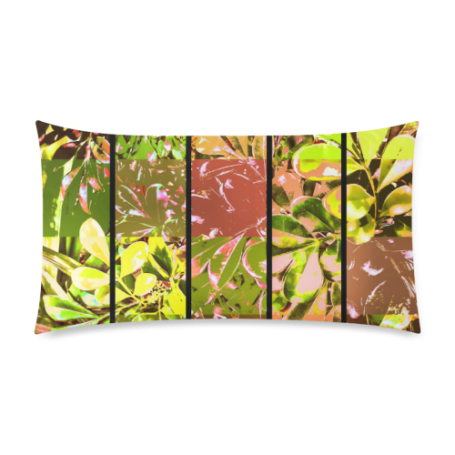 Foliage Patchwork #5 - Jera Nour Rectangle Pillow Case 20"x36"(Twin Sides)