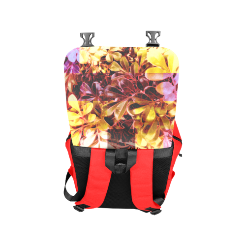 Foliage Patchwork #11 Red - Jera Nour Casual Shoulders Backpack (Model 1623)