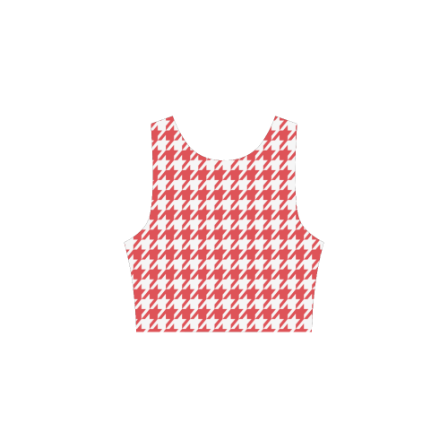 red and white houndstooth classic pattern Atalanta Sundress (Model D04)