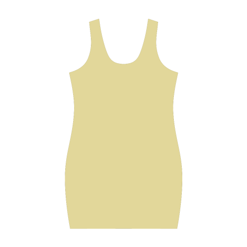 Custard Color Accent Medea Vest Dress (Model D06)