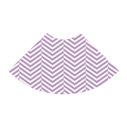 lilac purple and white classic chevron pattern Atalanta Sundress (Model D04)