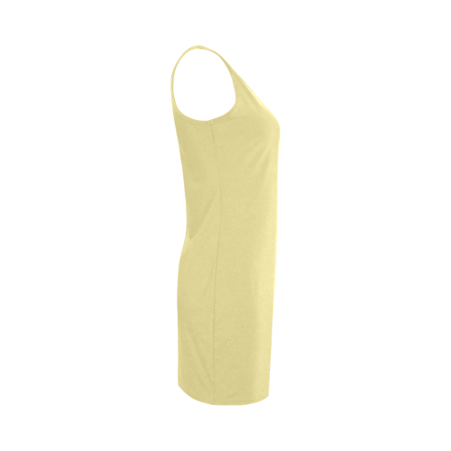 Custard Color Accent Medea Vest Dress (Model D06)