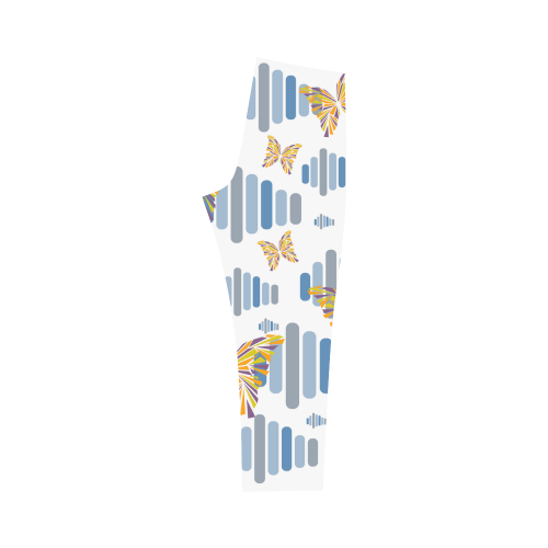 Butterflies with stripes Capri Legging (Model L02)