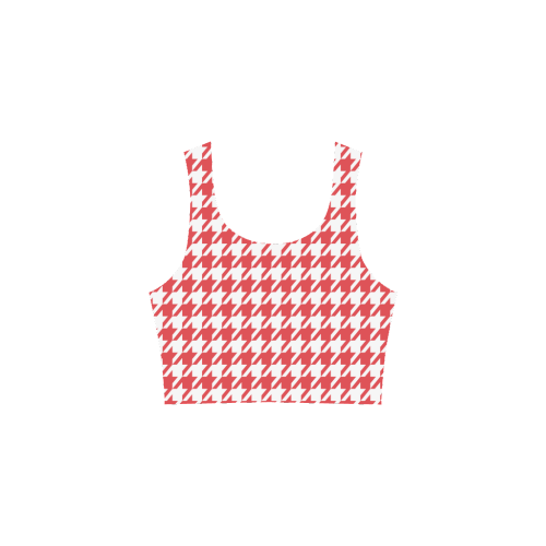 red and white houndstooth classic pattern Atalanta Sundress (Model D04)