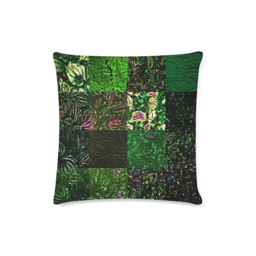 Foliage Patchwork #1 - Jera Nour Custom Zippered Pillow Case 16"x16"(Twin Sides)