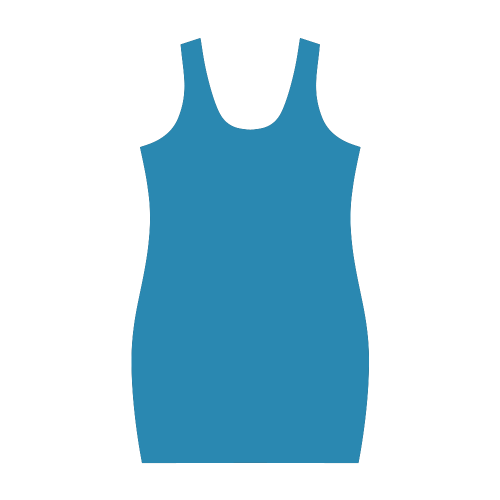 Methyl Blue Color Accent Medea Vest Dress (Model D06)