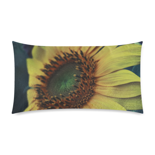 Sunflower Custom Rectangle Pillow Case 20"x36" (one side)