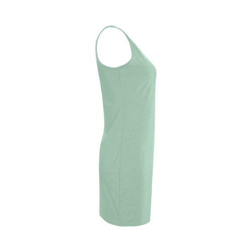 Grayed Jade Color Accent Medea Vest Dress (Model D06)