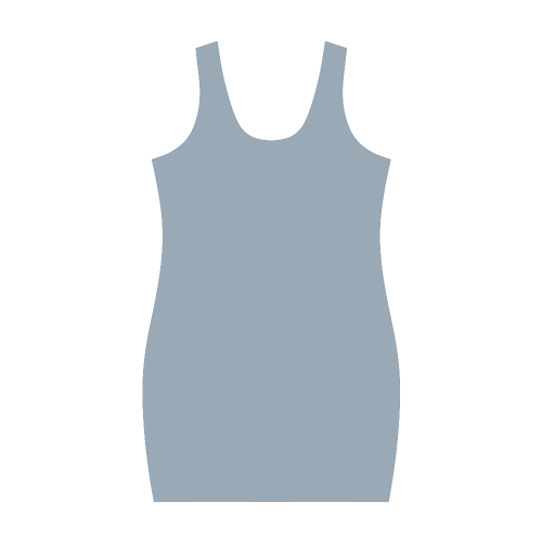 Dusty Blue Color Accent Medea Vest Dress (Model D06)