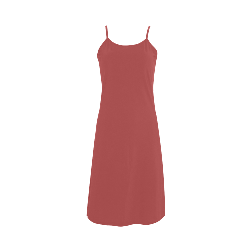 Cranberry Color Accent Alcestis Slip Dress (Model D05)