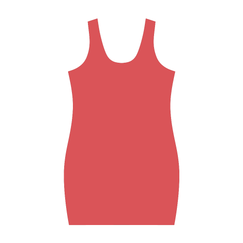 Poppy Red Color Accent Medea Vest Dress (Model D06)