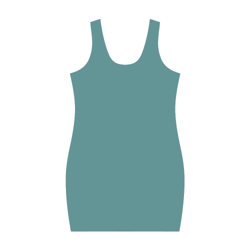 Teal Color Accent Medea Vest Dress (Model D06)