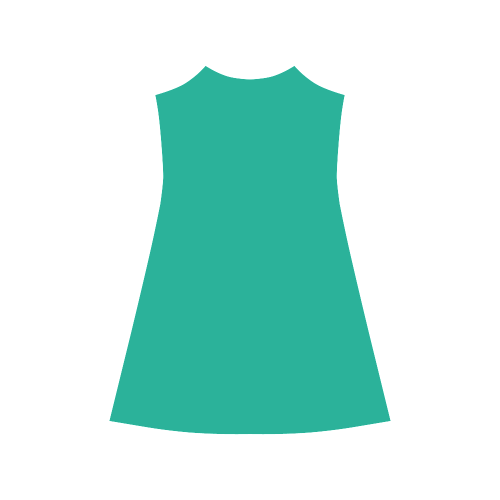Peacock Green Color Accent Alcestis Slip Dress (Model D05)