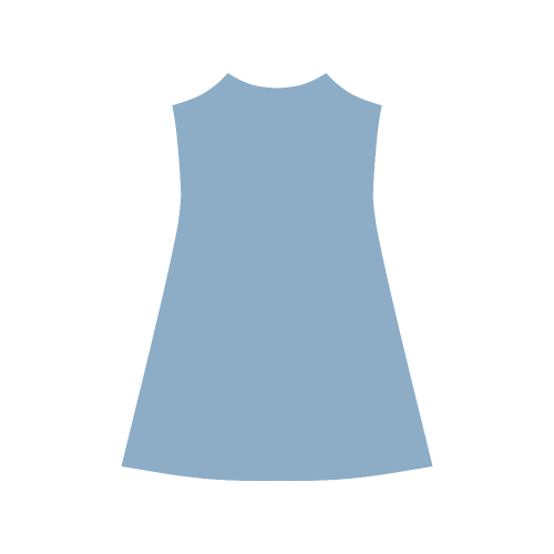 Dusk Blue Color Accent Alcestis Slip Dress (Model D05)