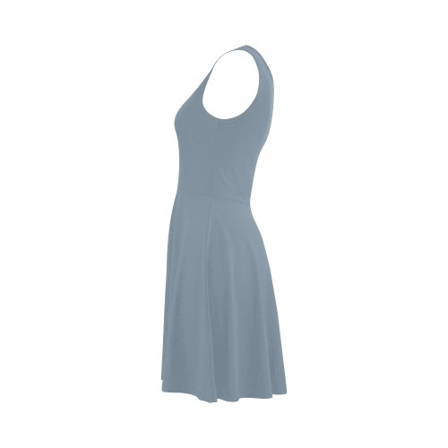 Dusty Blue Color Accent Atalanta Sundress (Model D04)