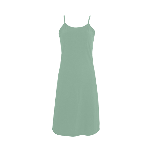 Grayed Jade Color Accent Alcestis Slip Dress (Model D05)