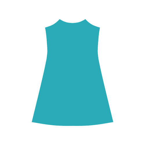 Peacock Blue Color Accent Alcestis Slip Dress (Model D05)