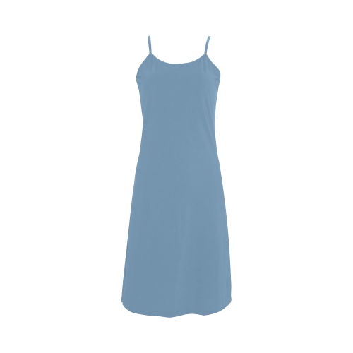 Dusk Blue Color Accent Alcestis Slip Dress (Model D05)