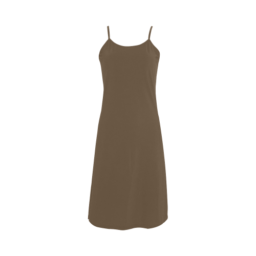 Sepia Color Accent Alcestis Slip Dress (Model D05)