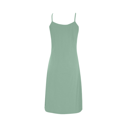 Grayed Jade Color Accent Alcestis Slip Dress (Model D05)