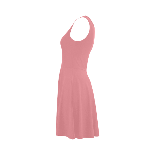Flamingo Pink Color Accent Atalanta Sundress (Model D04)